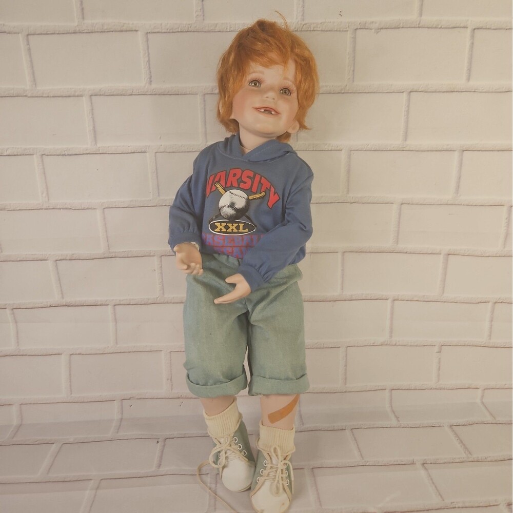 Vintage 1997 Donna RuBert 'Time Out' Porcelain Boy Doll 'Henry' # 3417 Of 5000